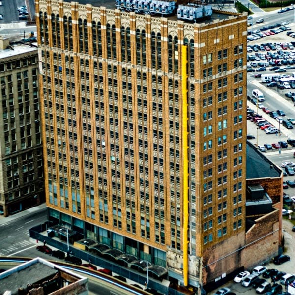 Yellow Superchute installed for a high rise renovation project. Yellow Superchute installed for a high rise renovation project.